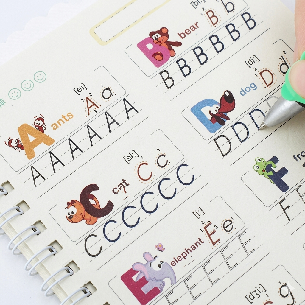 Sank Magic Practice Copybook (4 BOOKS,1 PEN,1 GRIP,10 REFILL)