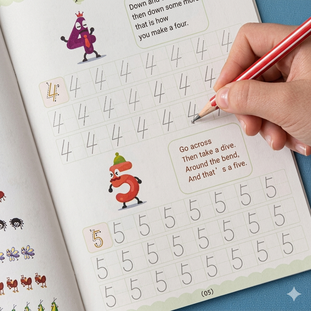 Sank Magic Practice Copybook (4 BOOKS,1 PEN,1 GRIP,10 REFILL)